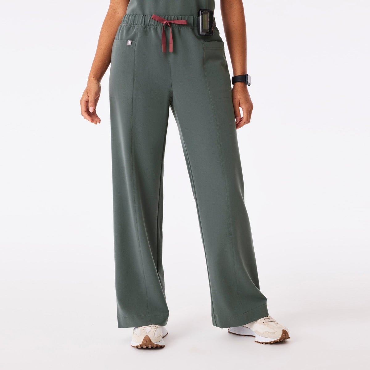Rochelle Wide-Leg Scrub Pant - Bonsai