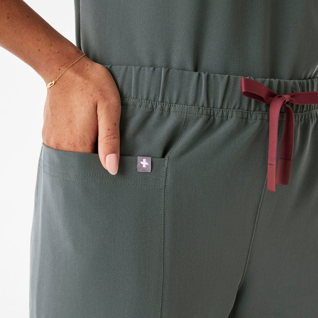 Rochelle Wide-Leg Scrub Pant - Bonsai
