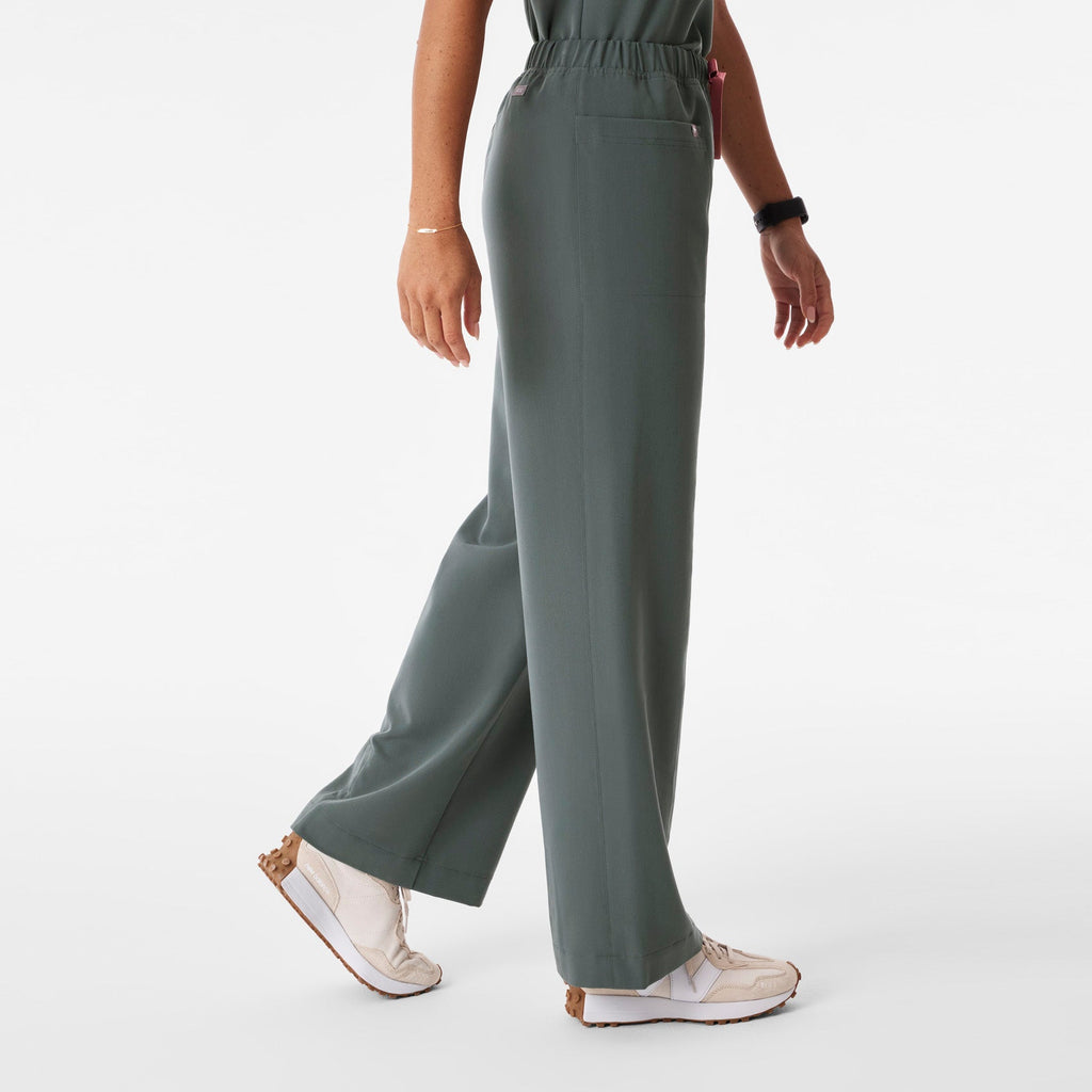 Rochelle Wide-Leg Scrub Pant - Bonsai