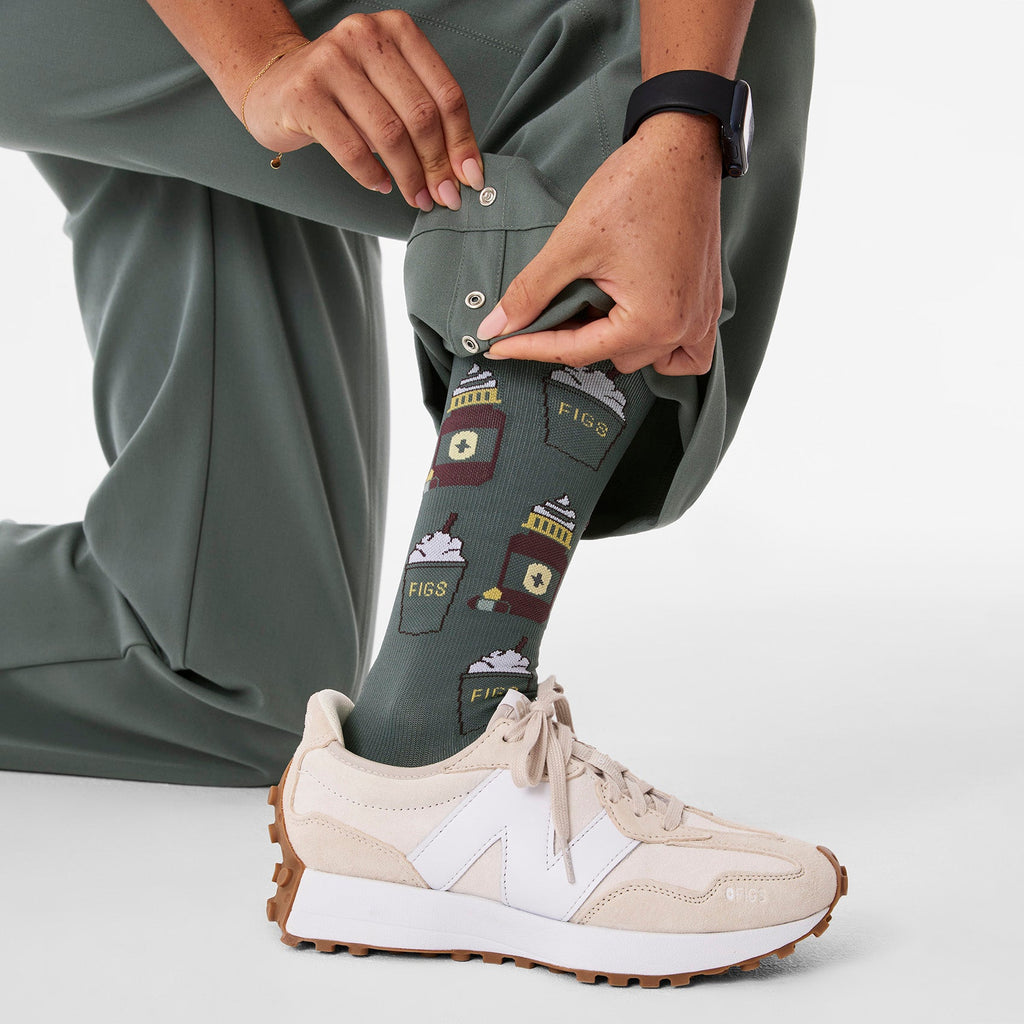 Rochelle Wide-Leg Scrub Pant - Bonsai