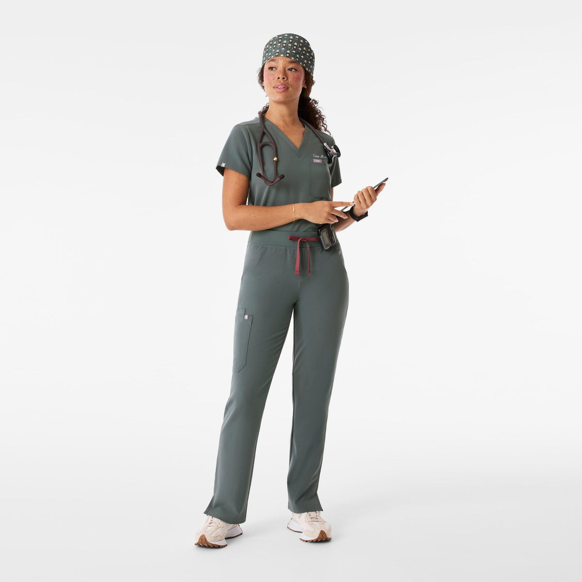 FIGS Scrub Cap With Buttonholes - Bonsai