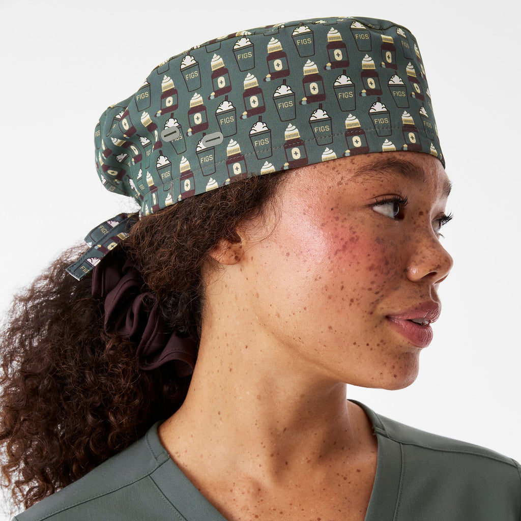FIGS Scrub Cap With Buttonholes - Bonsai