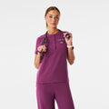 Florence Henley Short-Sleeve Scrub Top - Dark Açaí