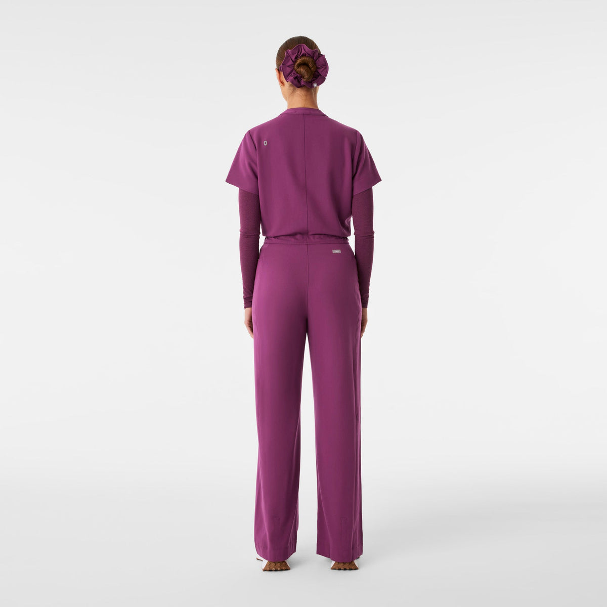 Gayle Short-Sleeve ScrubJumpsuit™ - Dark Açaí