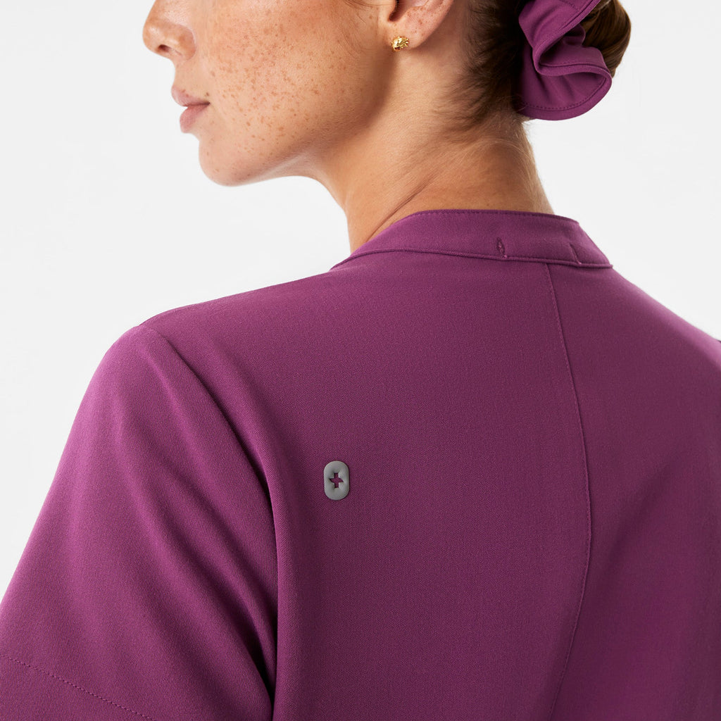 Gayle Short-Sleeve ScrubJumpsuit™ - Dark Açaí