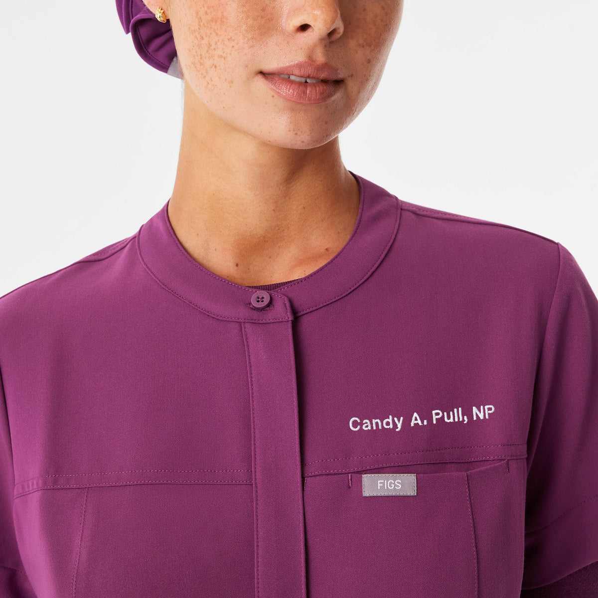 Gayle Short-Sleeve ScrubJumpsuit™ - Dark Açaí