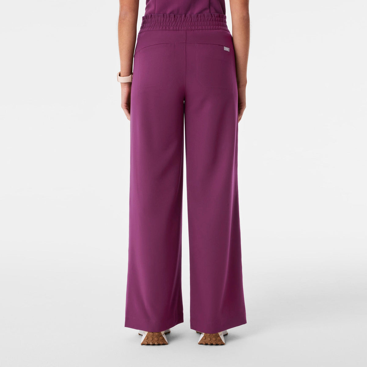 Allison High-Rise Ultra-Wide-Leg Scrub Pant - Dark Açaí