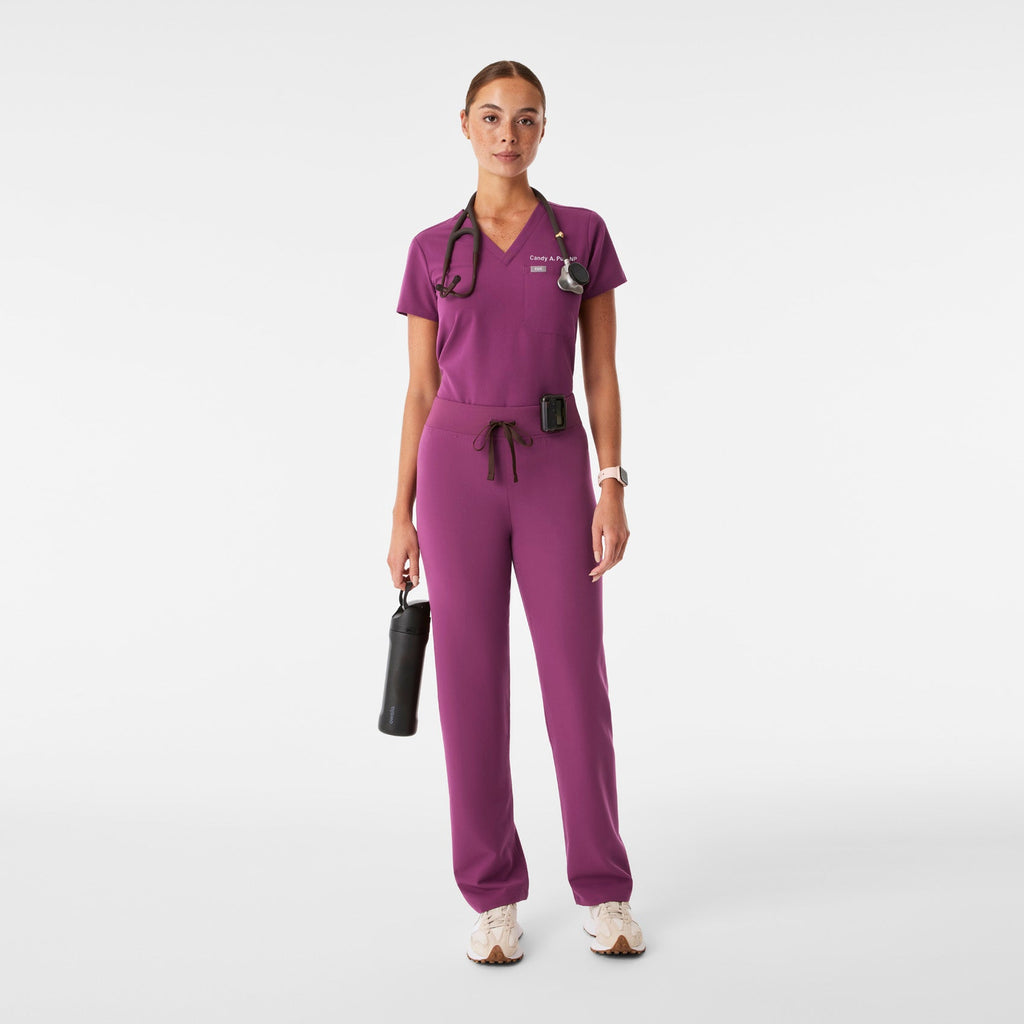 Livingston High-Rise Straight-Leg Scrub Pant™ - Dark Açaí