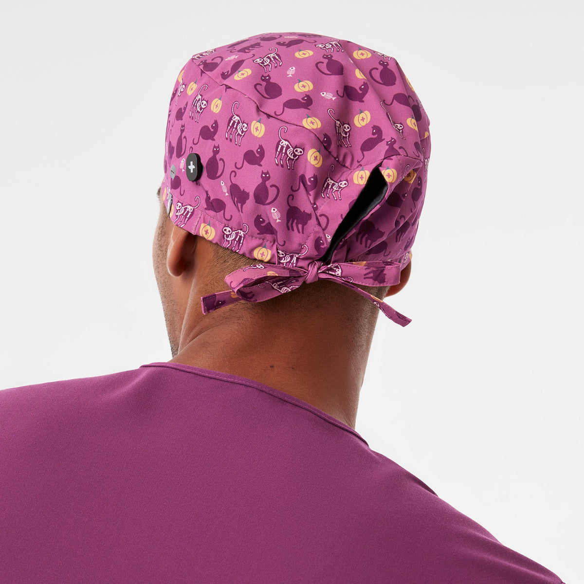 FIGS Scrub Cap With Buttonholes - Dark Açaí