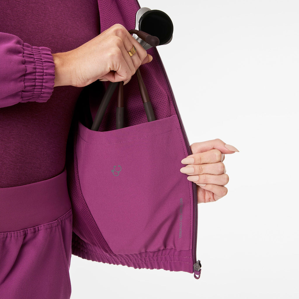 Sydney Scrub Jacket - Dark Açaí