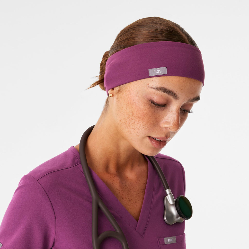 FIGS Cinched Headband - Dark Açaí