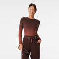 Salta Seamless Long-Sleeve Underscrub - Ombre Espresso