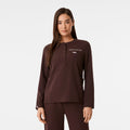 Florence Henley Long-Sleeve Scrub Top - Espresso