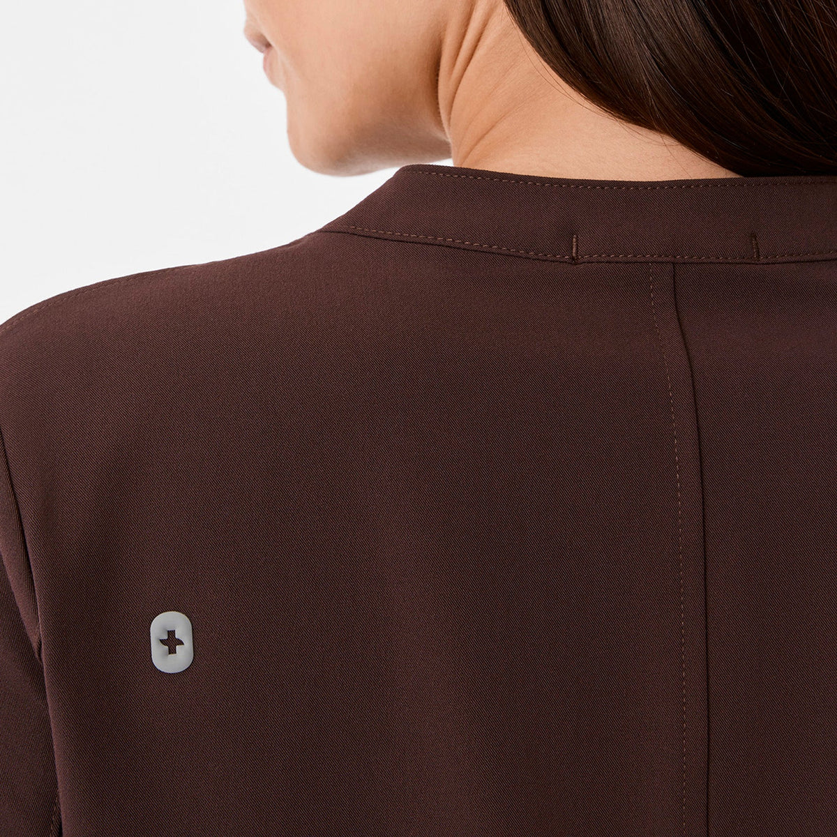 Florence Henley Long-Sleeve Scrub Top - Espresso
