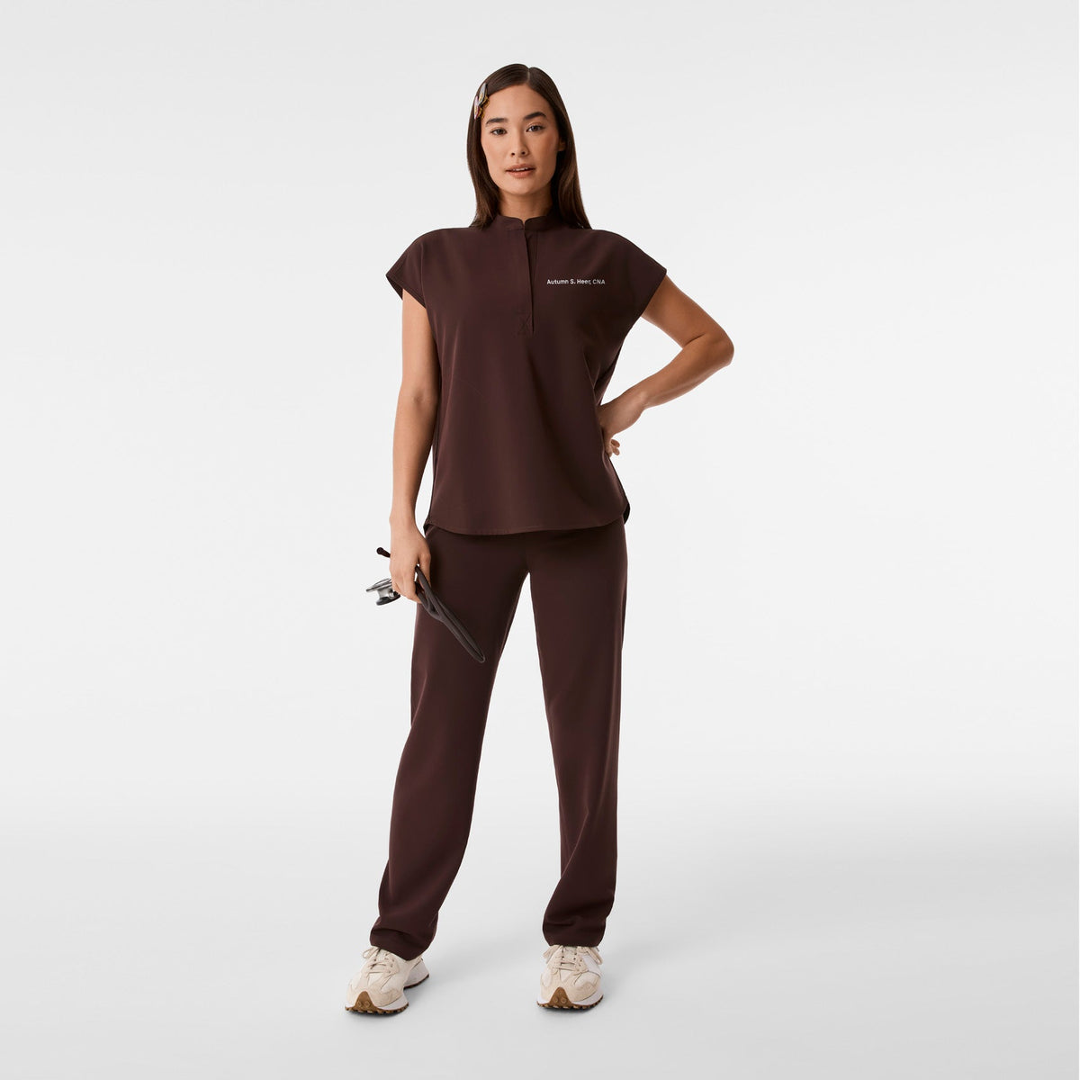 Rafaela Oversized Scrub Top™ - Espresso