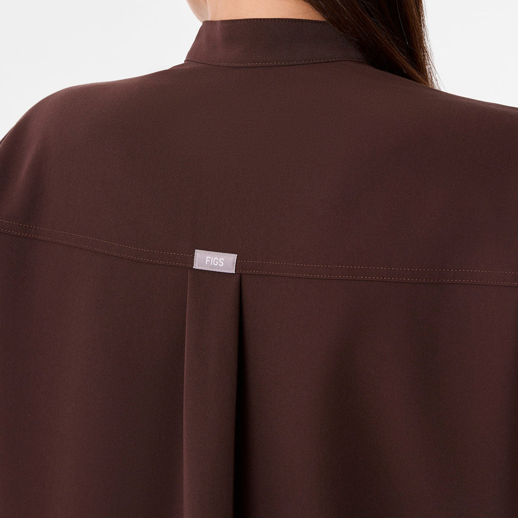 Rafaela Oversized Scrub Top™ - Espresso