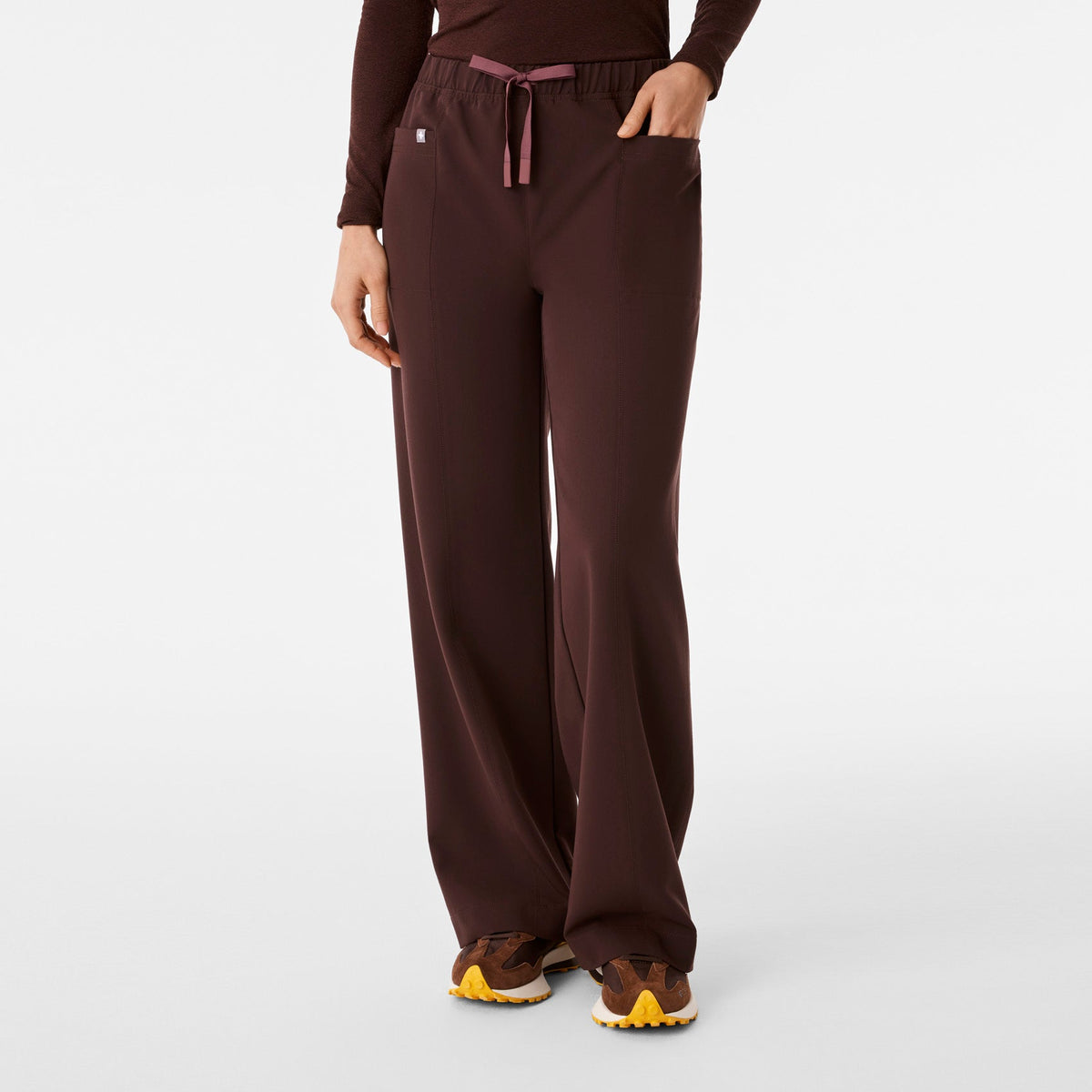 Rochelle Wide-Leg Scrub Pant - Espresso