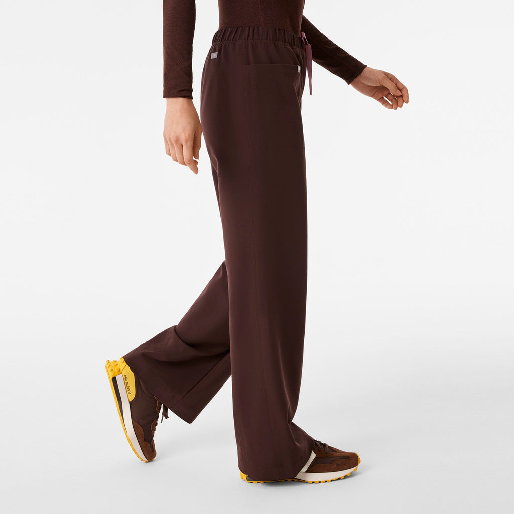 Rochelle Wide-Leg Scrub Pant - Espresso