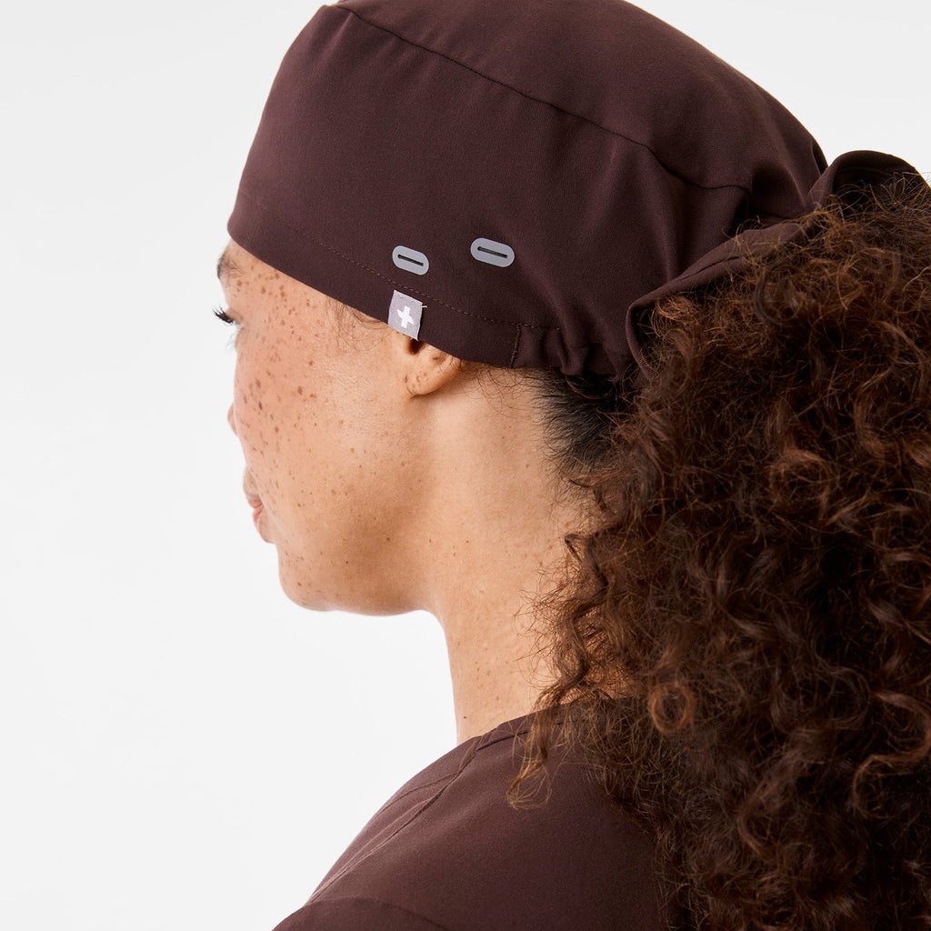 FIGS Scrub Cap With Buttonholes - Espresso