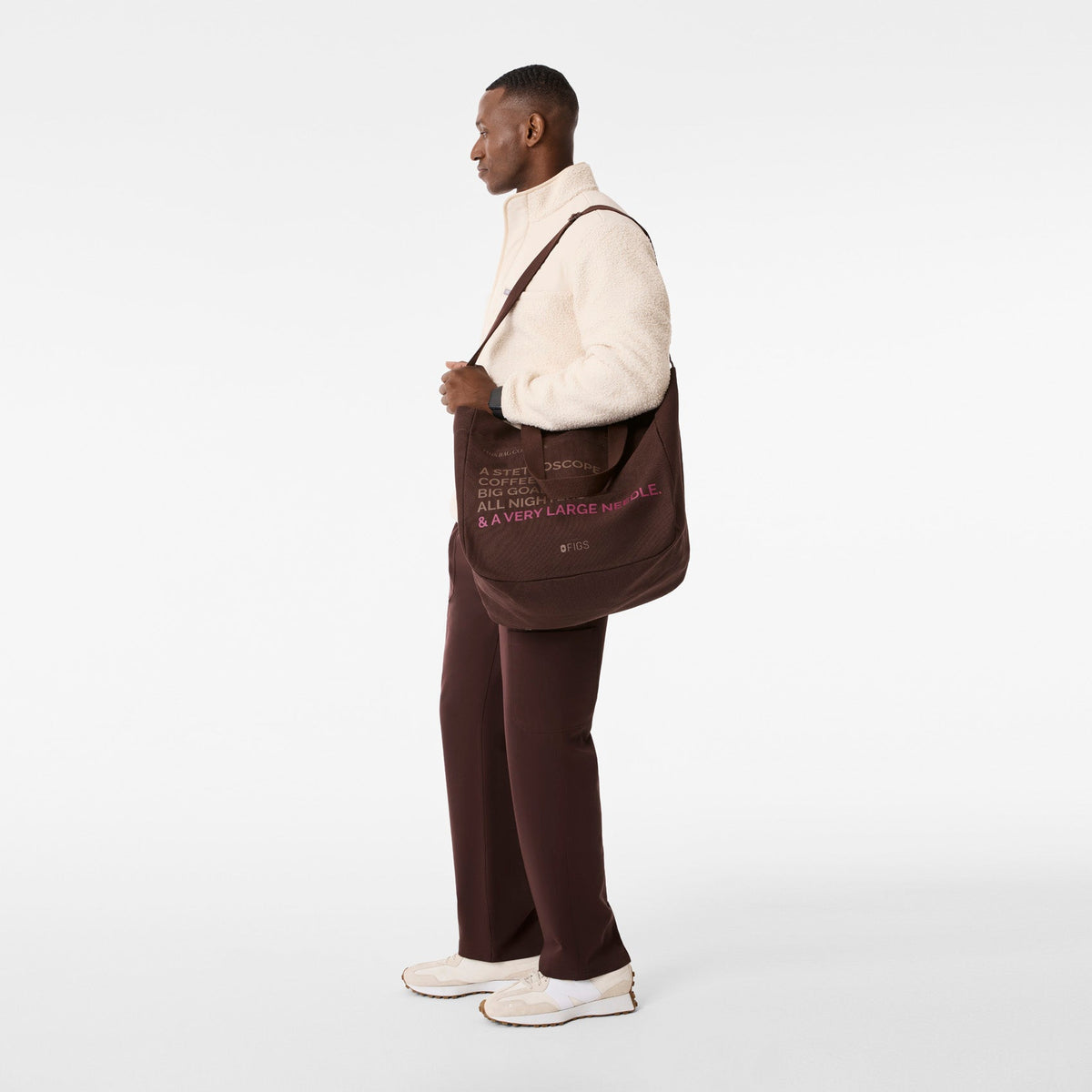 A Very Large Needle Detachable Strap Tote - Espresso