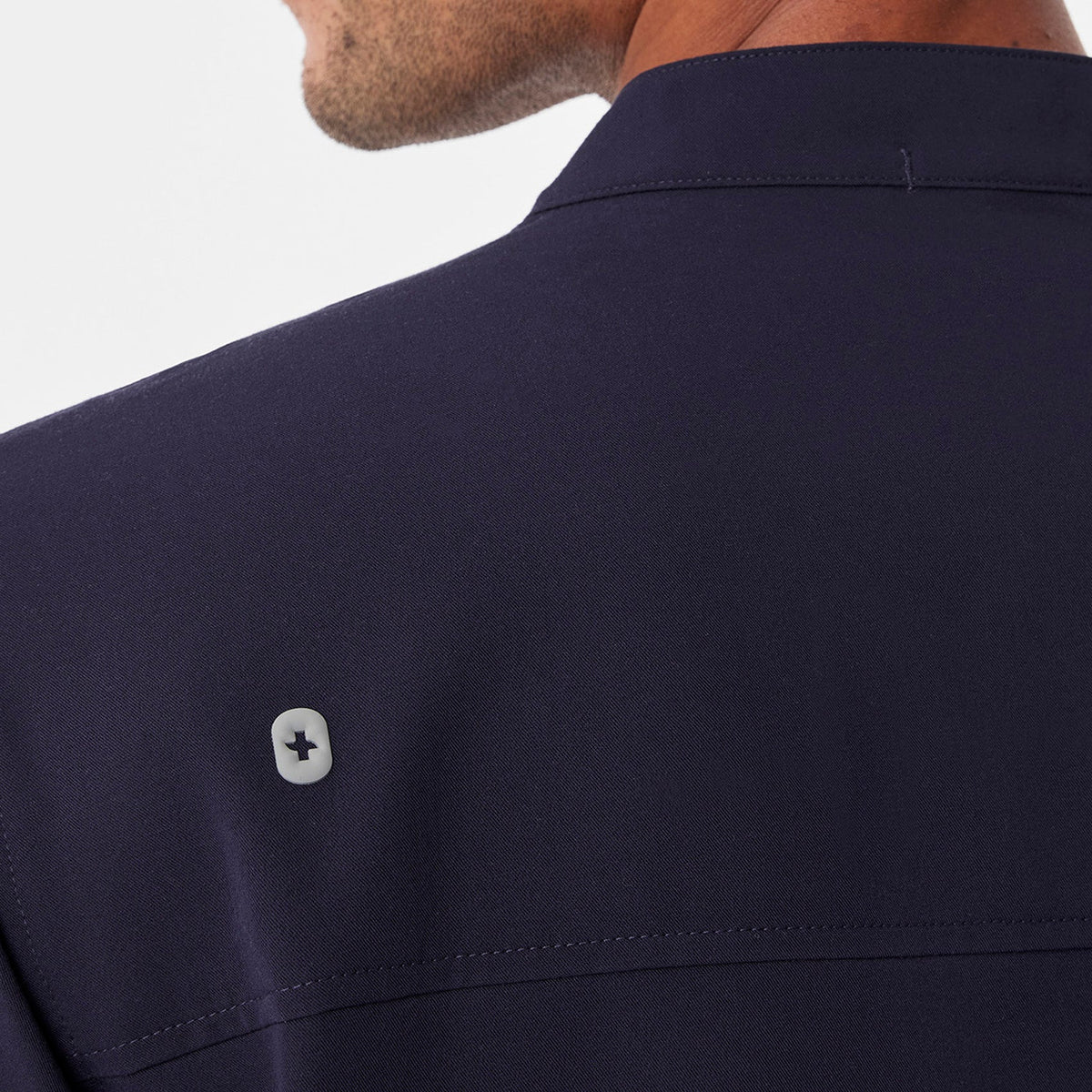Niles Henley Short-Sleeve Scrub Top - Navy