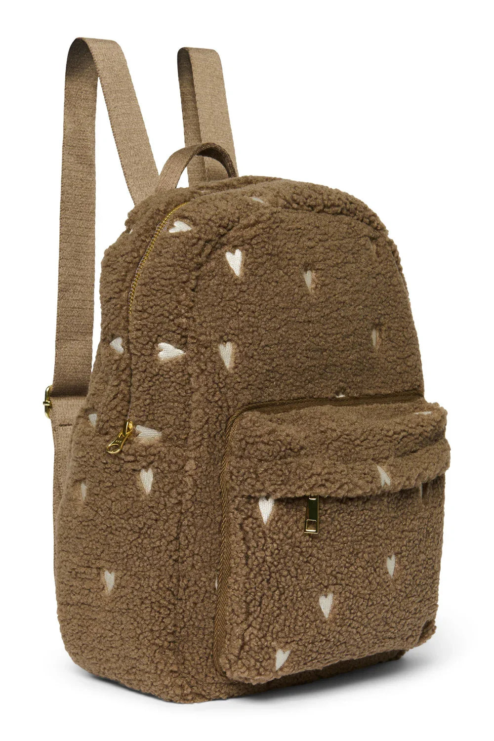 Brown Hearts Teddy Midi Rugzak