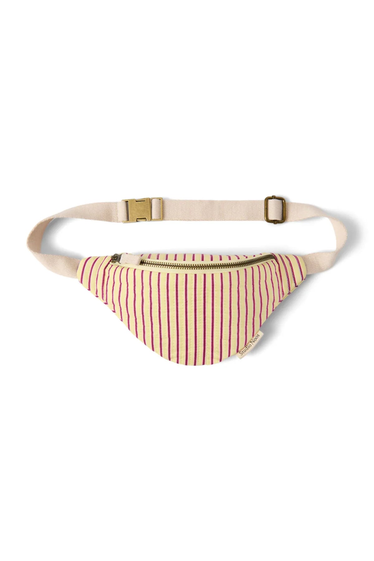 Poplin Striped Mini Fanny Pack | Raspberry
