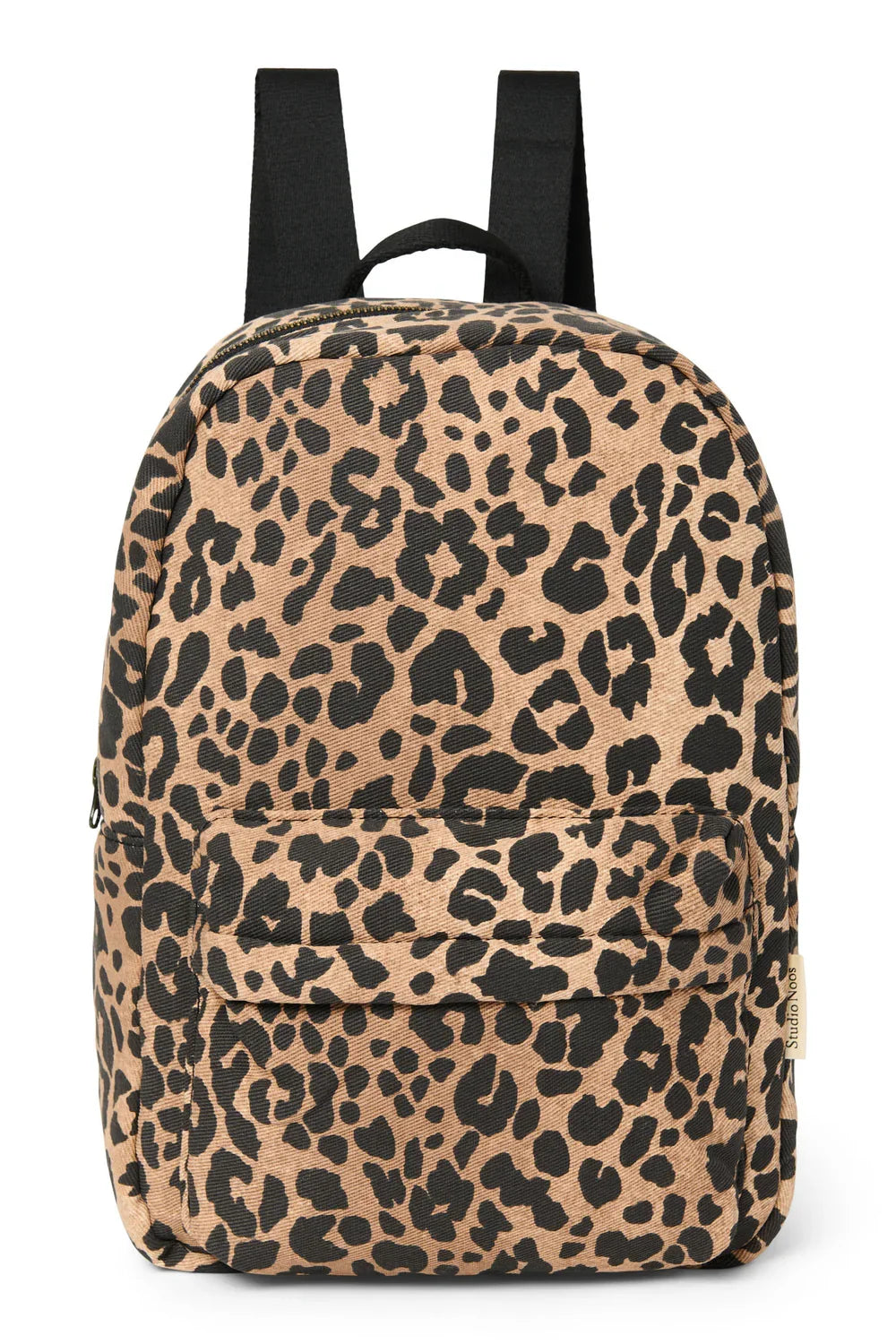 Brauner Leopard Midi-Rucksack aus Baumwolle