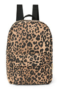 Brauner Leopard Midi-Rucksack aus Baumwolle
