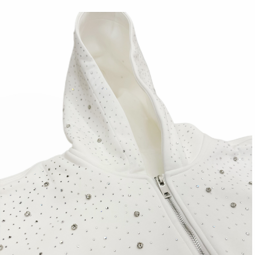 VYBES Rhinestone Galaxy Zip Up