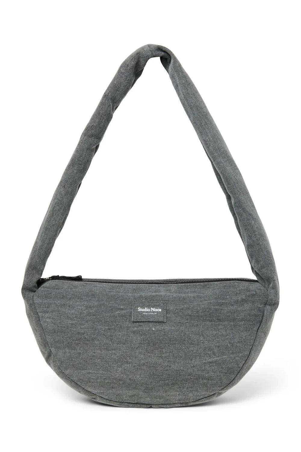 Grey Hearts Denim Mini Cross Body Bag