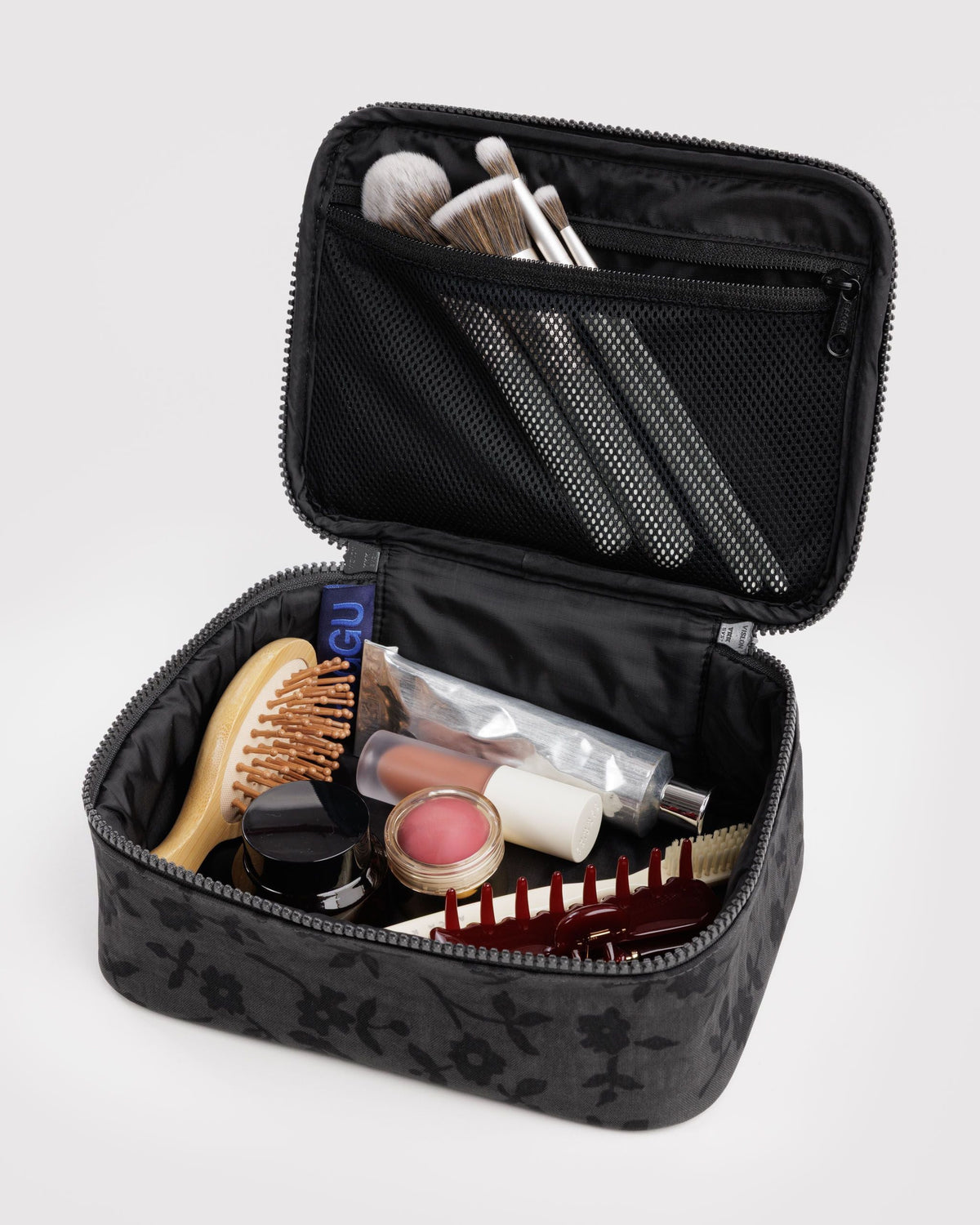 Small Cosmetic Case - Charcoal Ditsy Floral - image 2