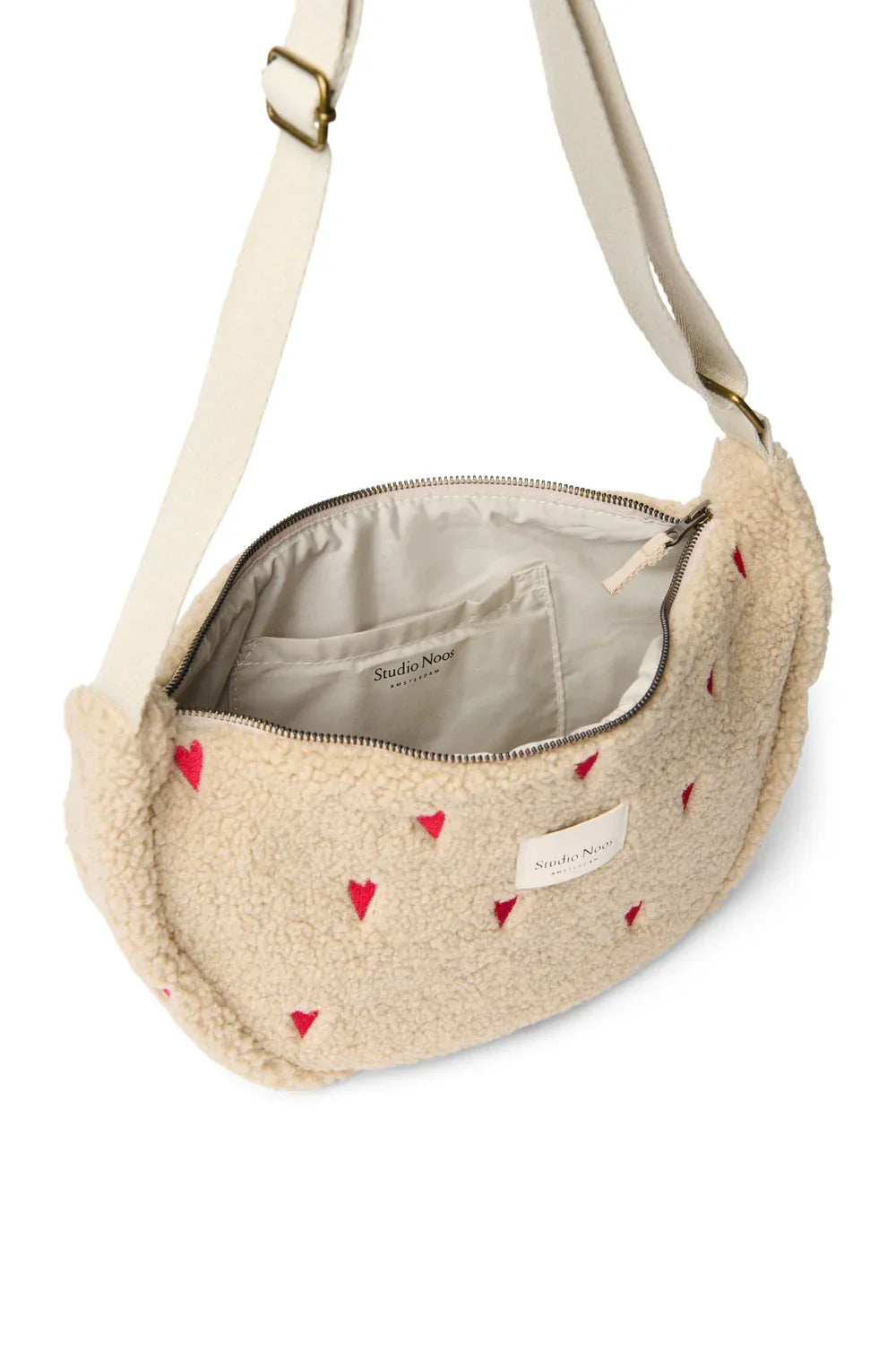 Braune Herzen Teddy Gürteltasche für Erwachsene