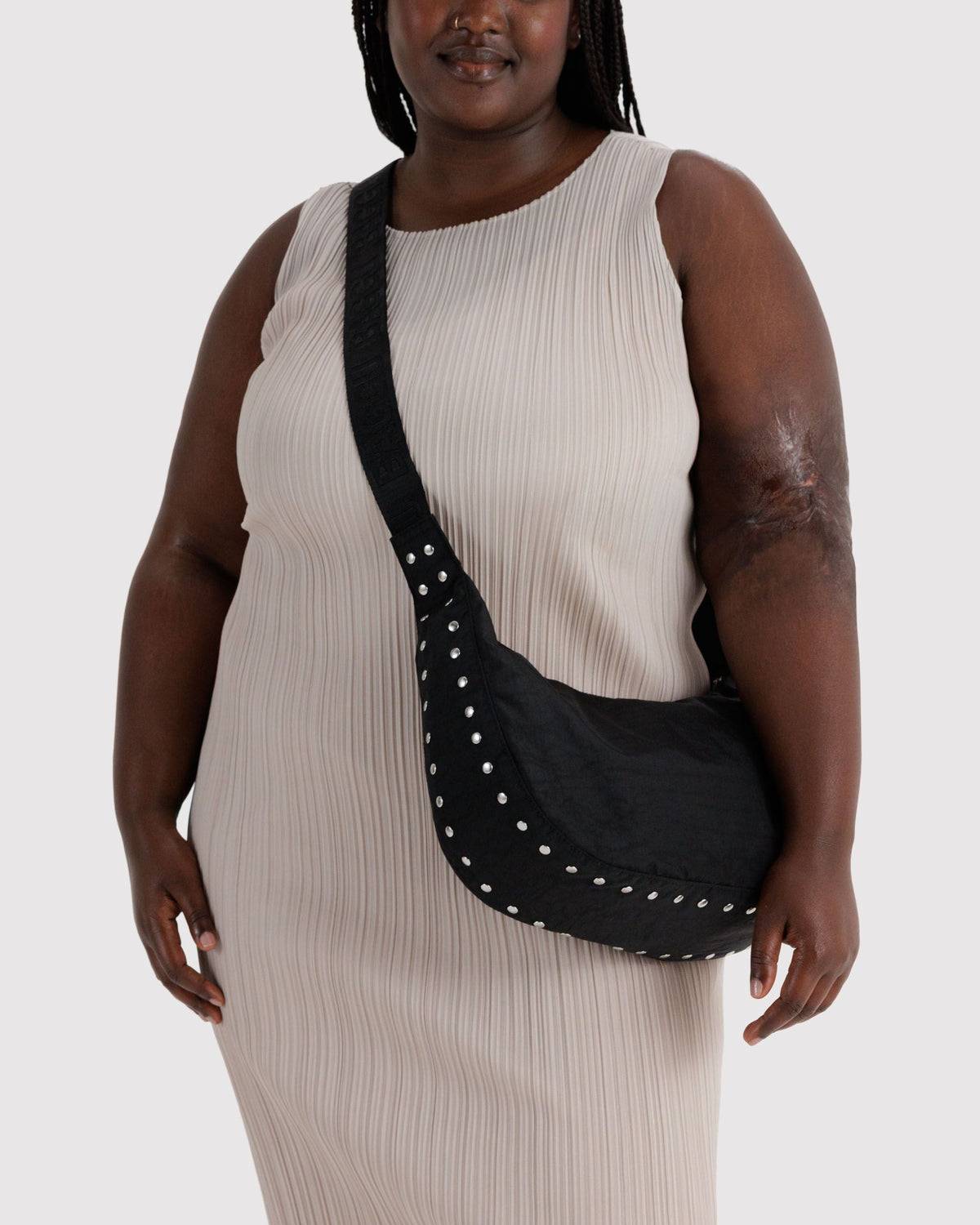 Medium Nylon Crescent Bag - Studs - image 2