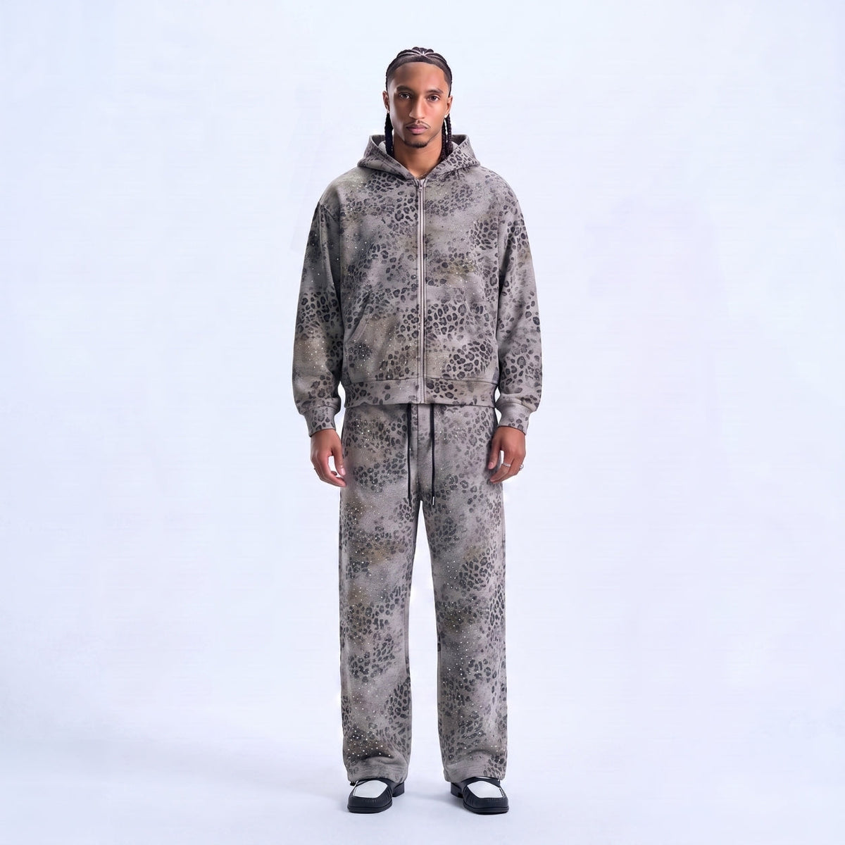 VYBES Snow Leopard Hoodie