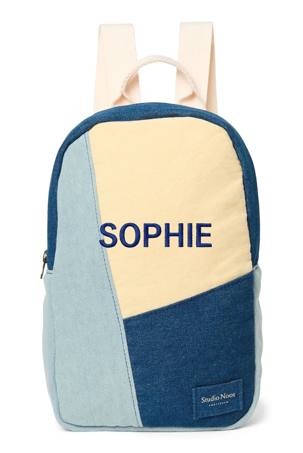 Mini-Rucksack aus Jeans-Patchwork