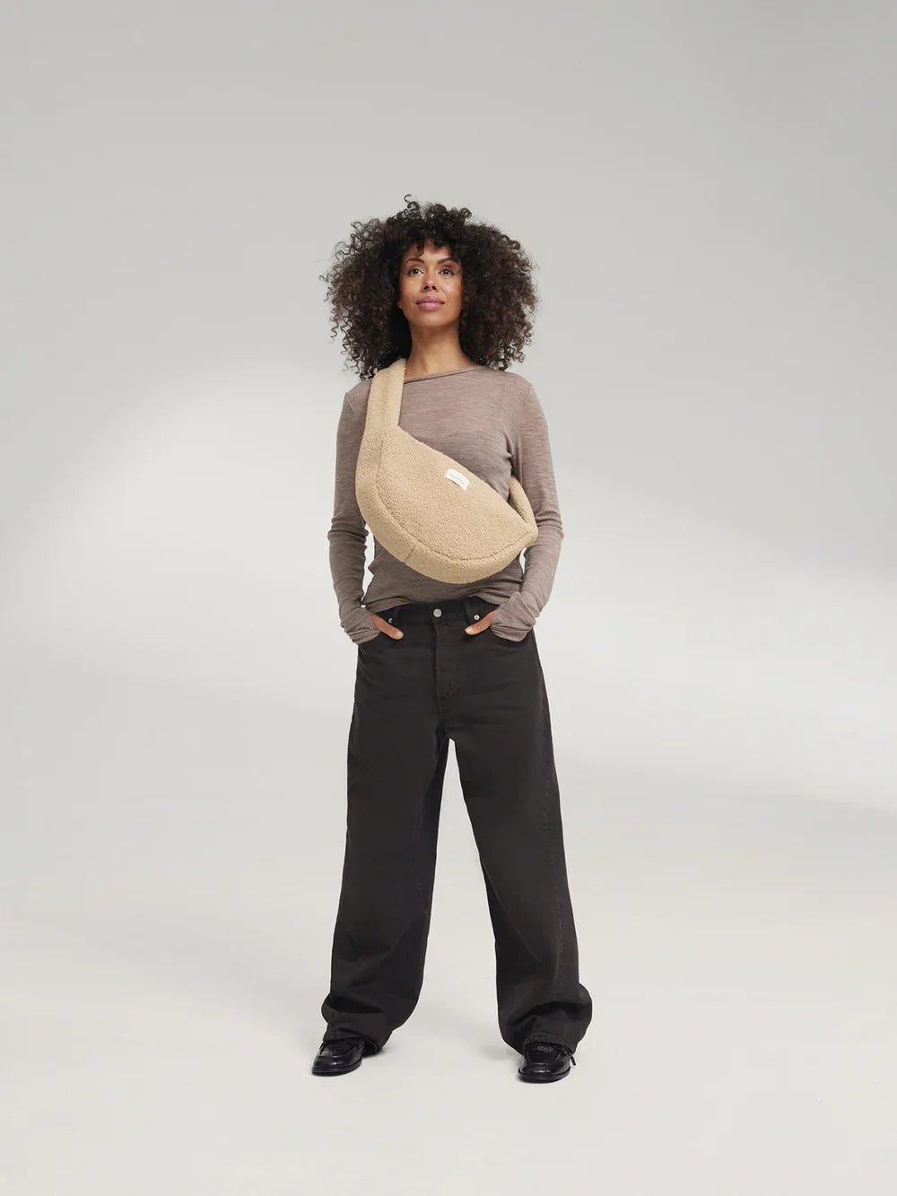 Ecru Teddy Mini Cross Body Bag