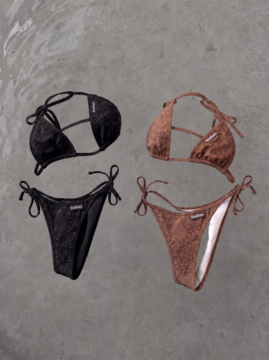 Bikini reactivo al agua (parte inferior) - Negro
