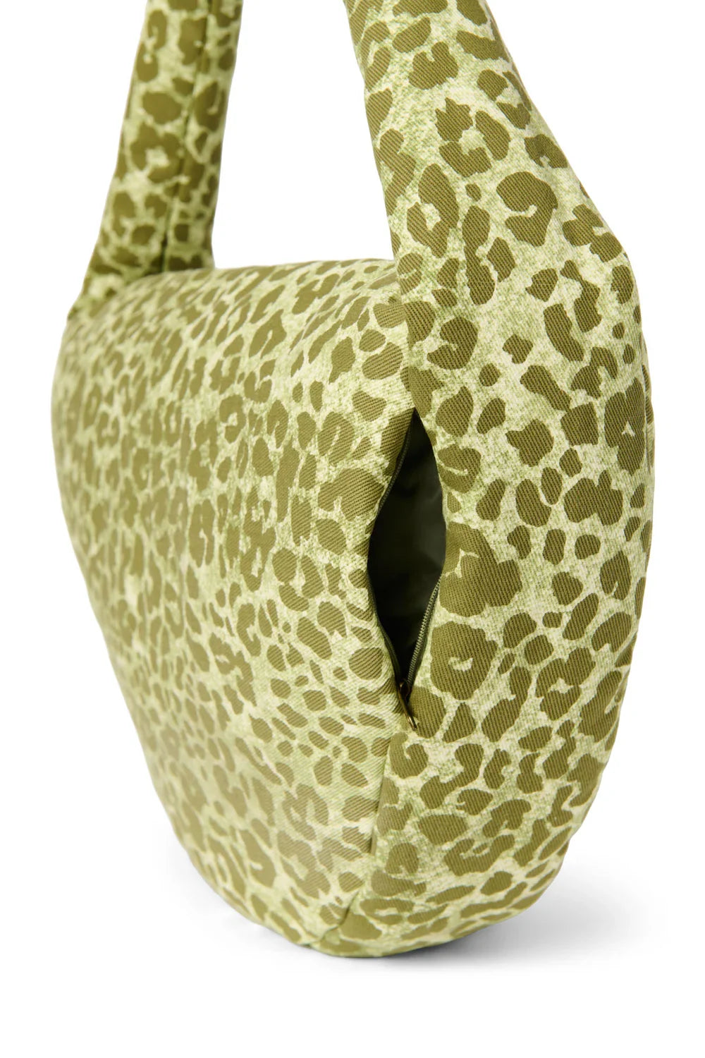 Bruine crossbodytas van katoen met luipaardprint