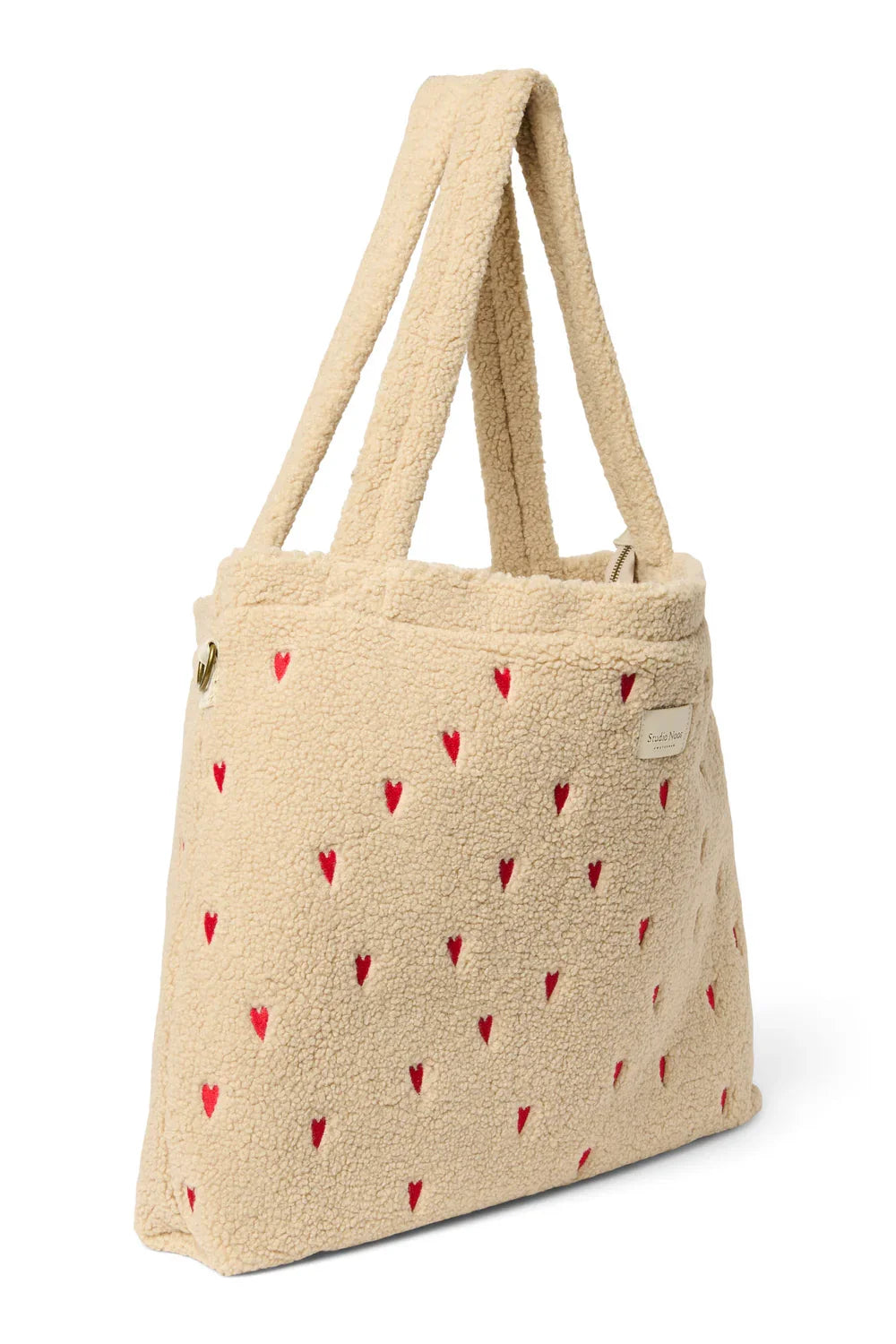 Wickeltasche mit Teddybären und braunen Herzen