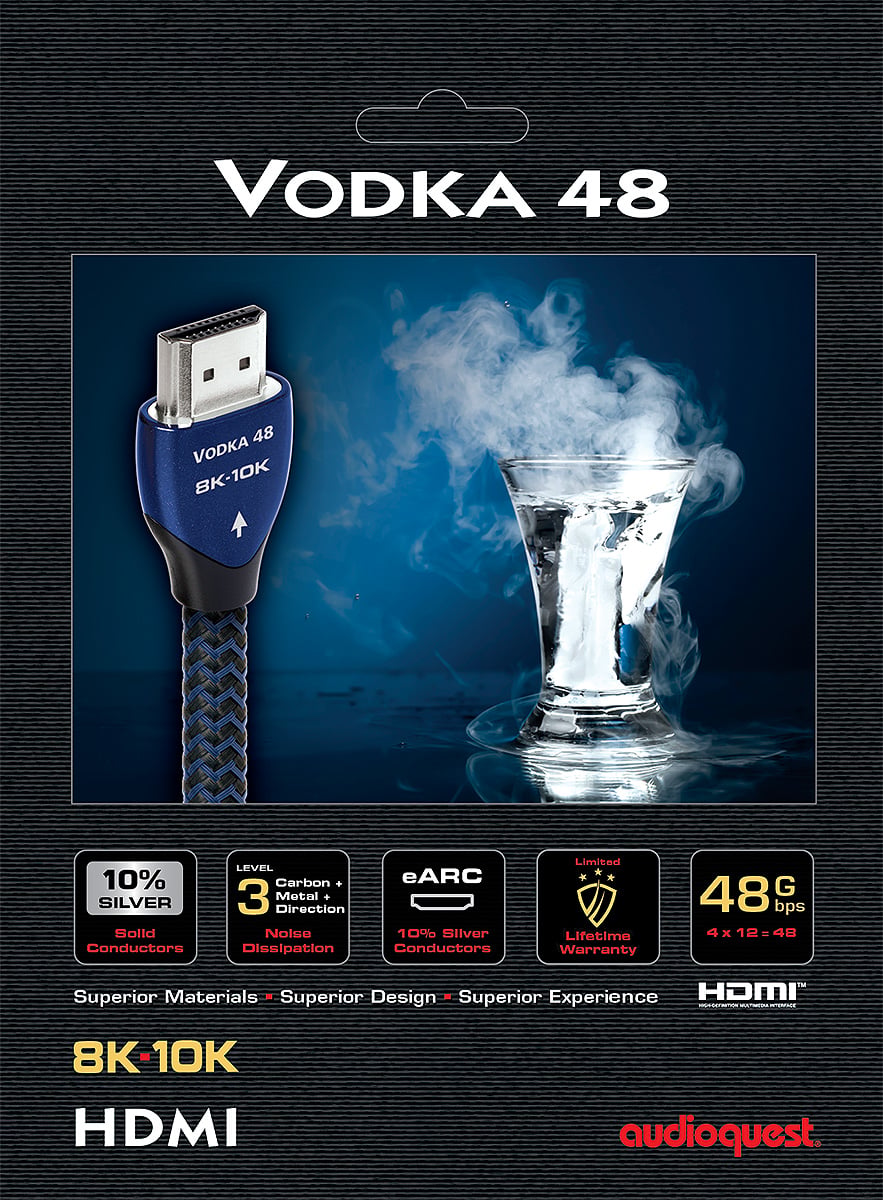 AudioQuest 2.25 Meters (7.4 Feet) Vodka 48 HDMI 2.1 Cable - HDM48VOD225 - image 4