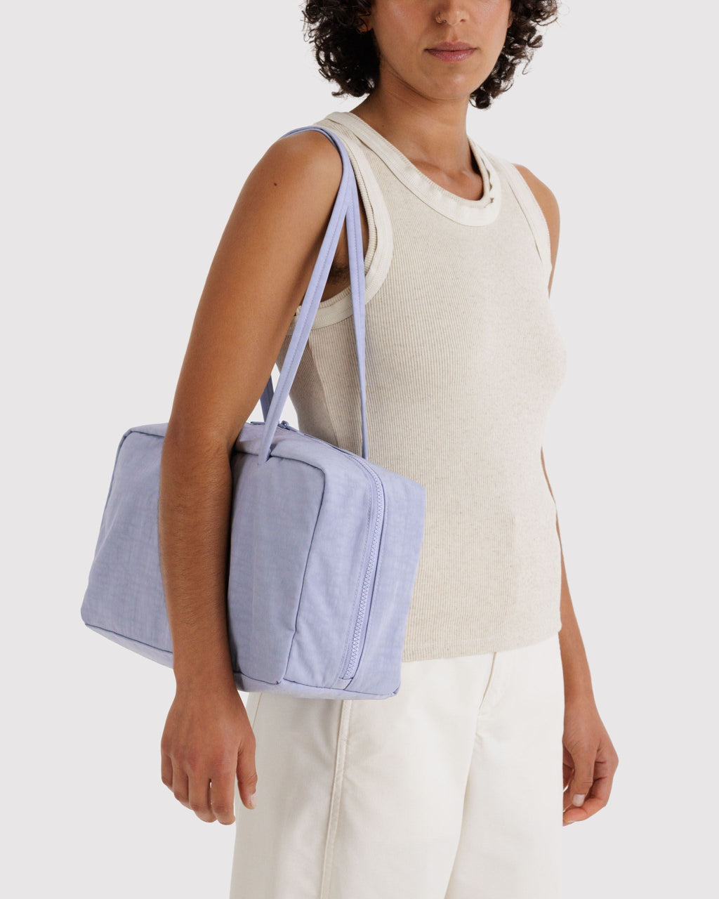 Medium Nylon Bowler Bag - Mist - image 2