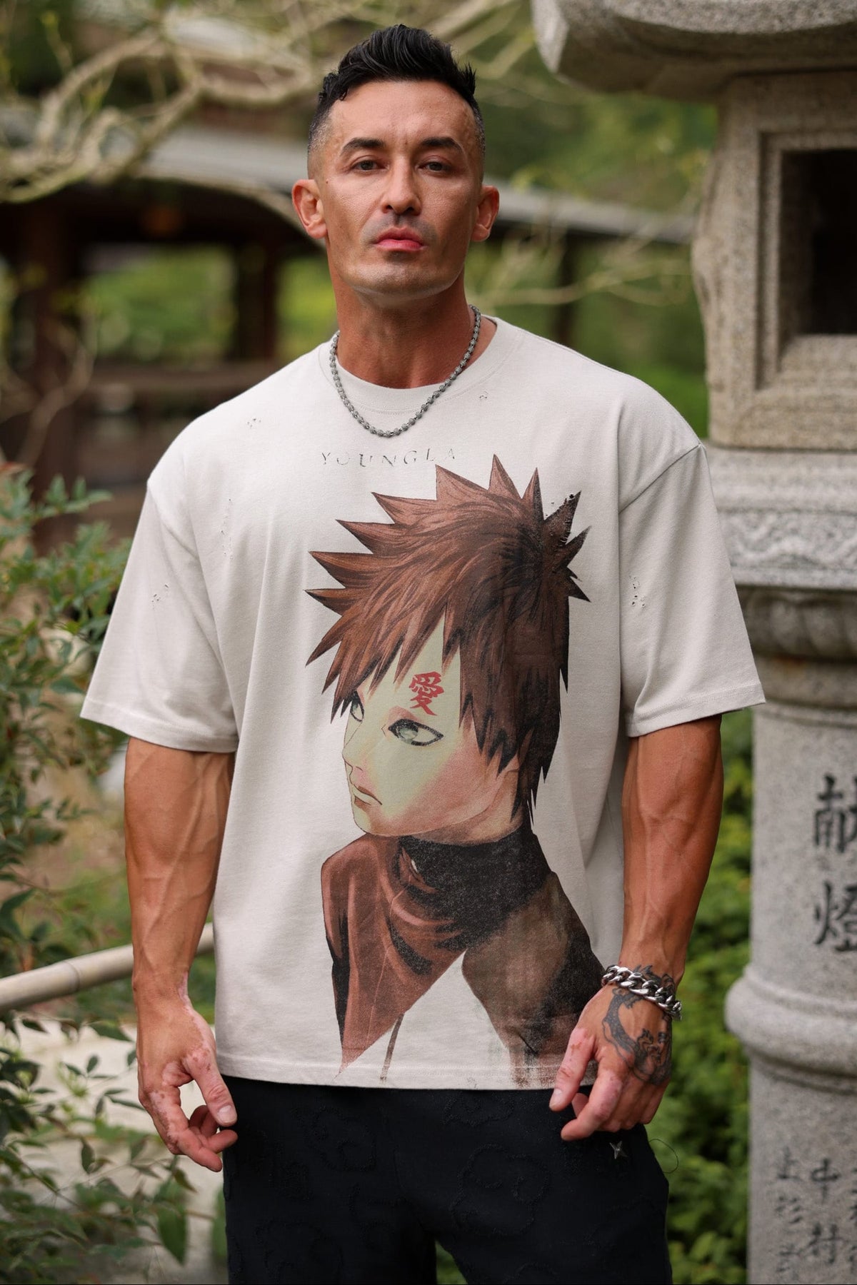 4318 - T-shirts Naruto effet usé