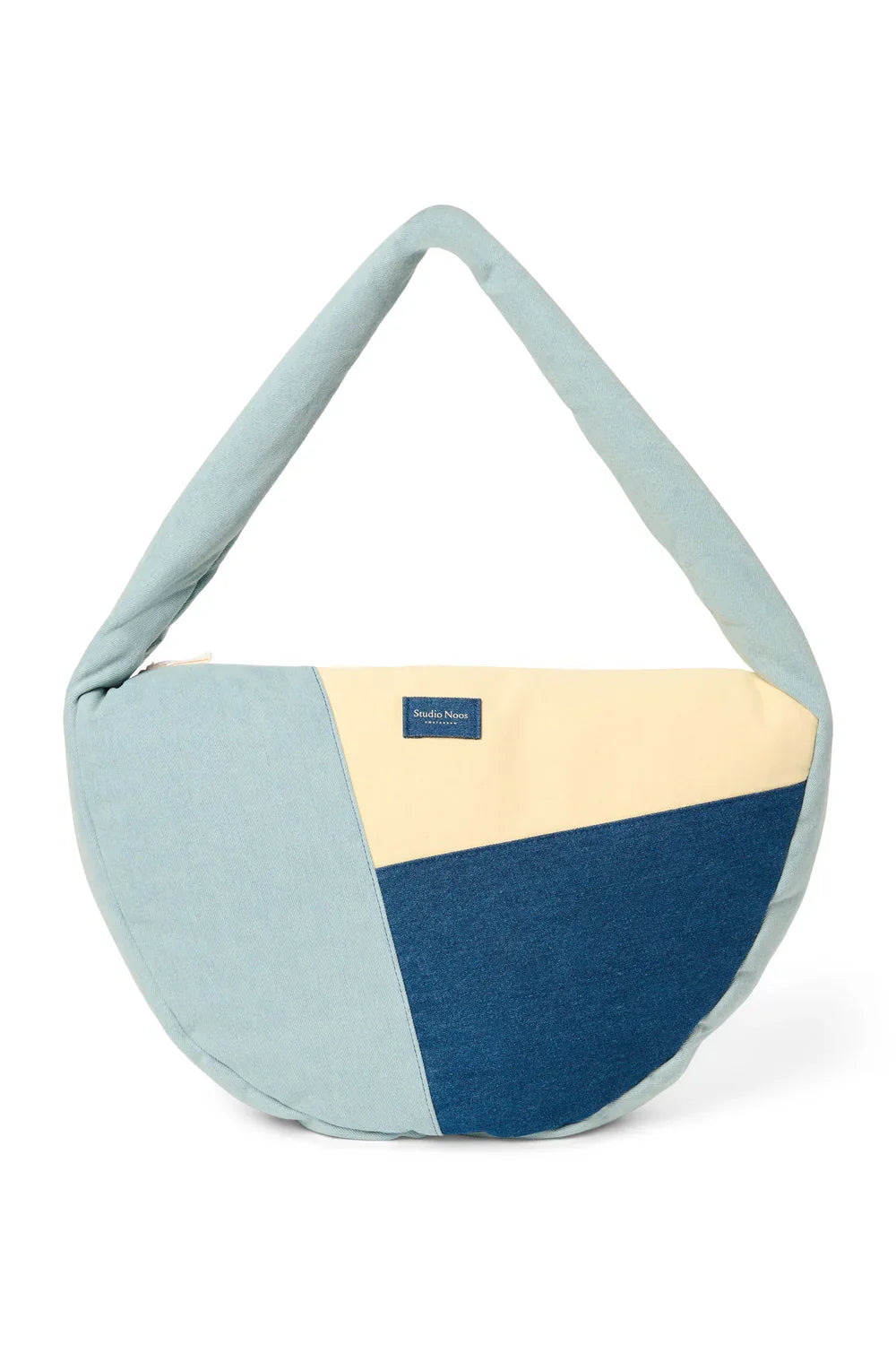 Denim-Patchwork-Umhängetasche