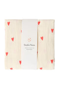 Beige Herzen Swaddle Print Groß