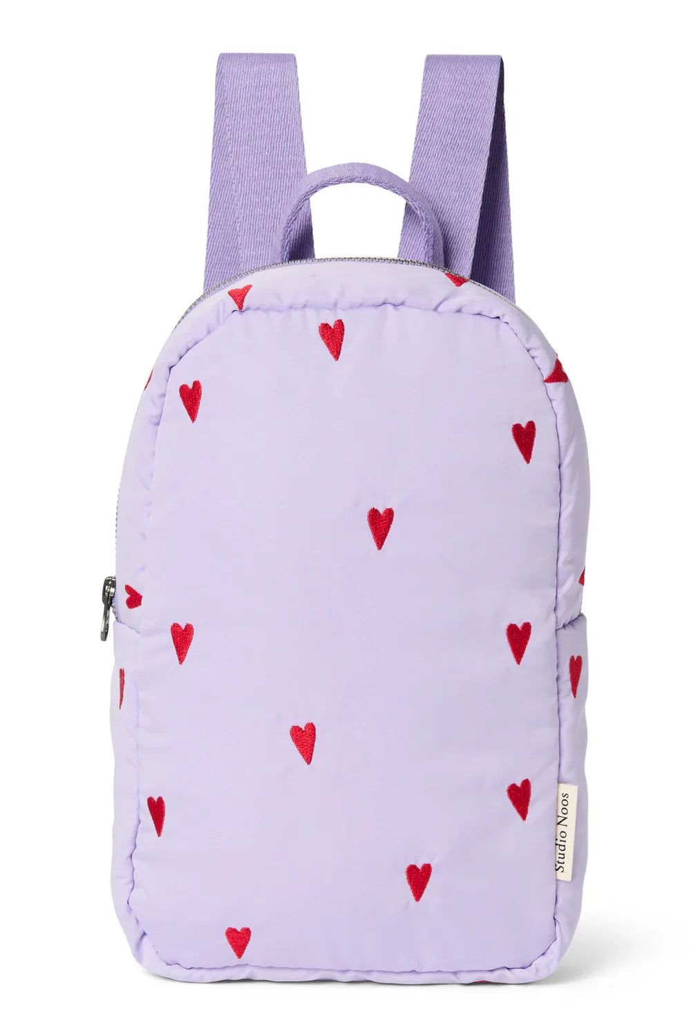 Light Blue Hearts Puffy Mini Backpack
