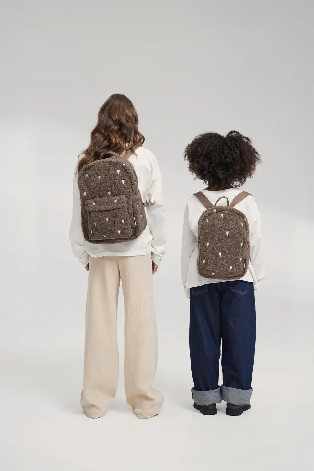 Brown Hearts Teddy Mini Backpack