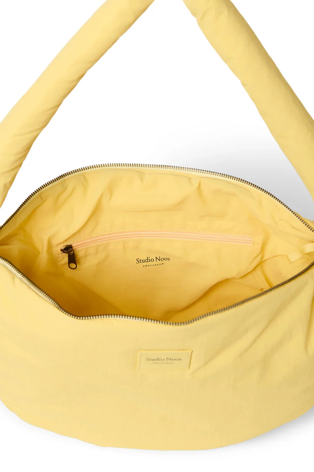 Paarse crossbodytas met textuur en pofeffect