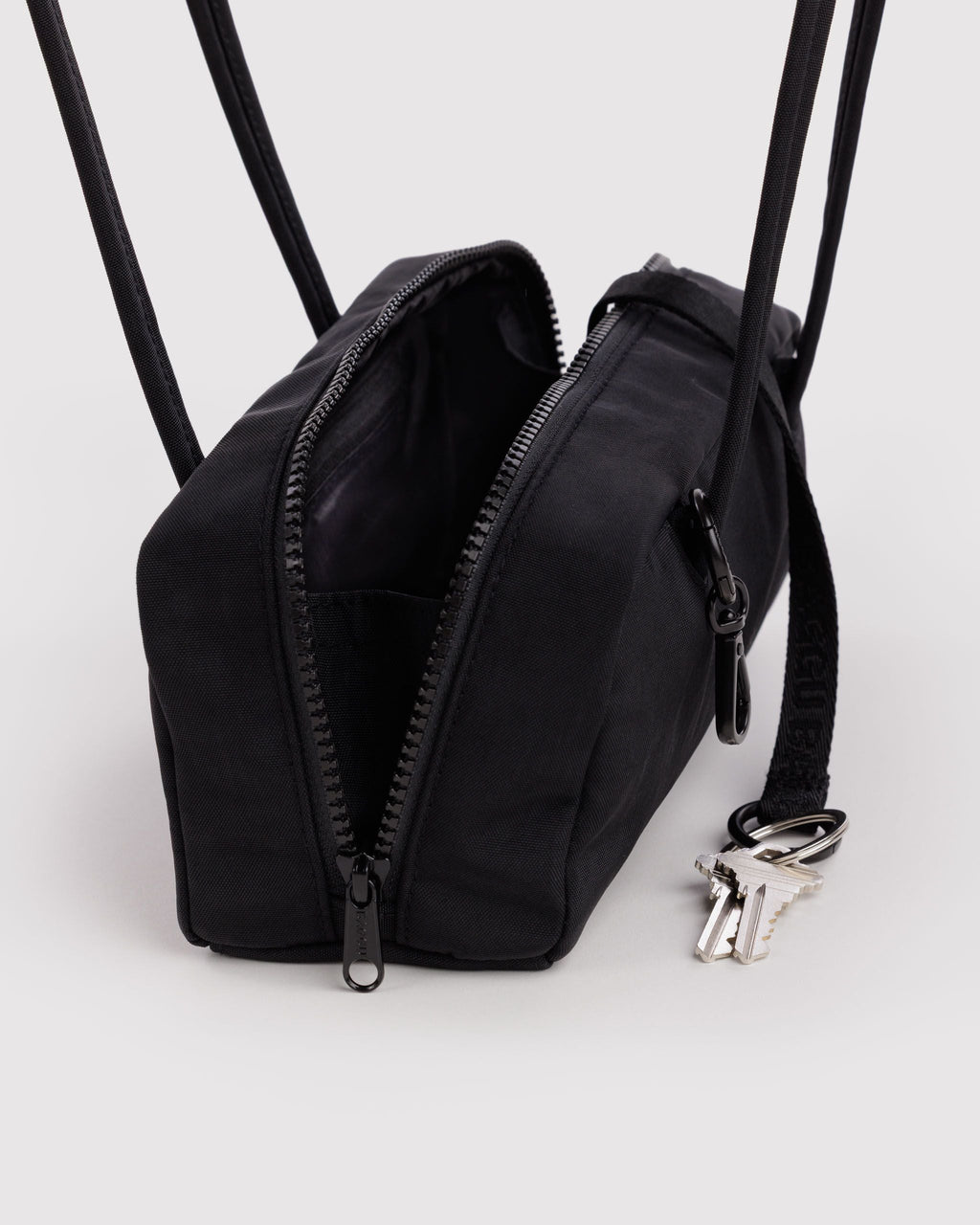 Small Nylon Bowler Bag - Black - image 3