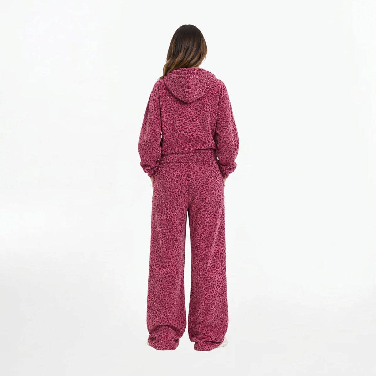 VYBES Pink Leopard Zip Up